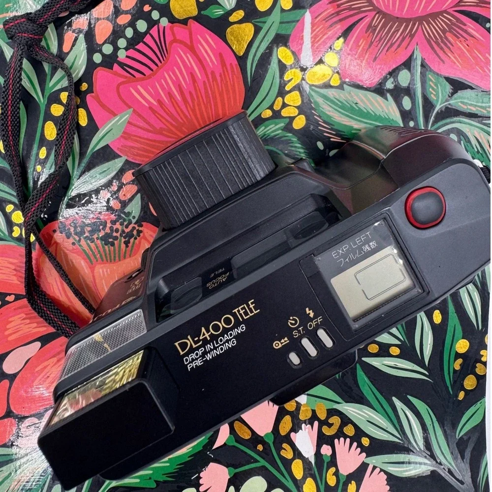 Fuji DL-400 Tele 35mm Film Camera Fujinon 35mm 70mm Dual Lens Point and Shoot